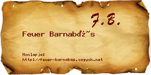 Feuer Barnabás névjegykártya