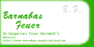 barnabas feuer business card